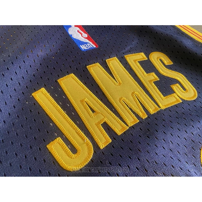 Camiseta Cleveland Cavaliers LeBron James #23 Mitchell & Ness 2015-16 Azul